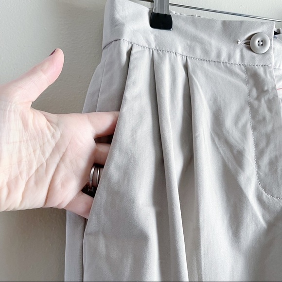 NWT French Connection • Macchiato Coltrane Wide Leg Cropped Cotton Trousers Sz 0 - Picture 9 of 14